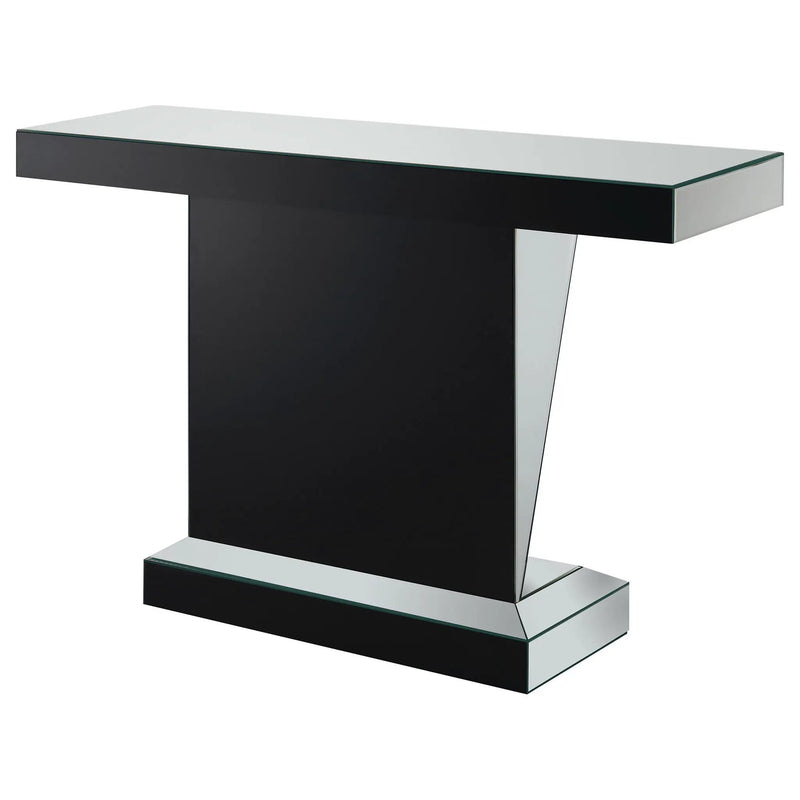 Amore Mirrored Acrylic Entryway Sofa Console Table Silver by Unique Piece Furniture