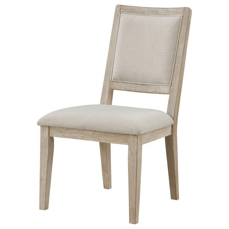 Trofello Cushioned Dining Side Chair White Washed (Set of 2) by Unique Piece Furniture