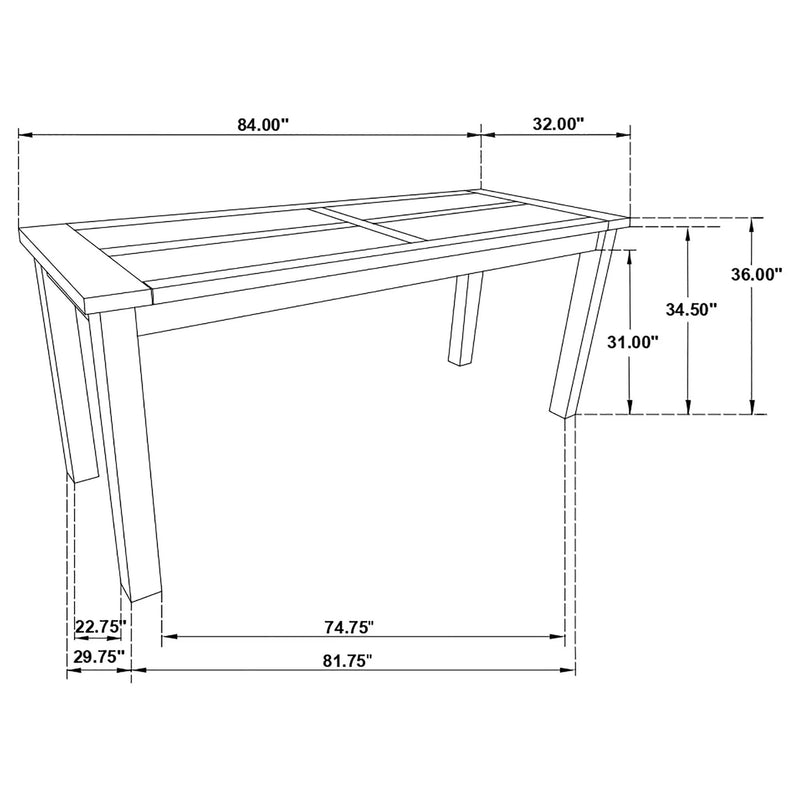 Amarillo - Rectangular Counter Height Dining Table - Rustic Brown
