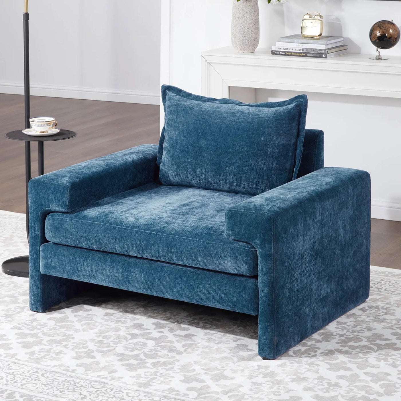 Upholstered Accent Chair With Wide Armrests And Ergonomic Back Support by HouseOfZazla
