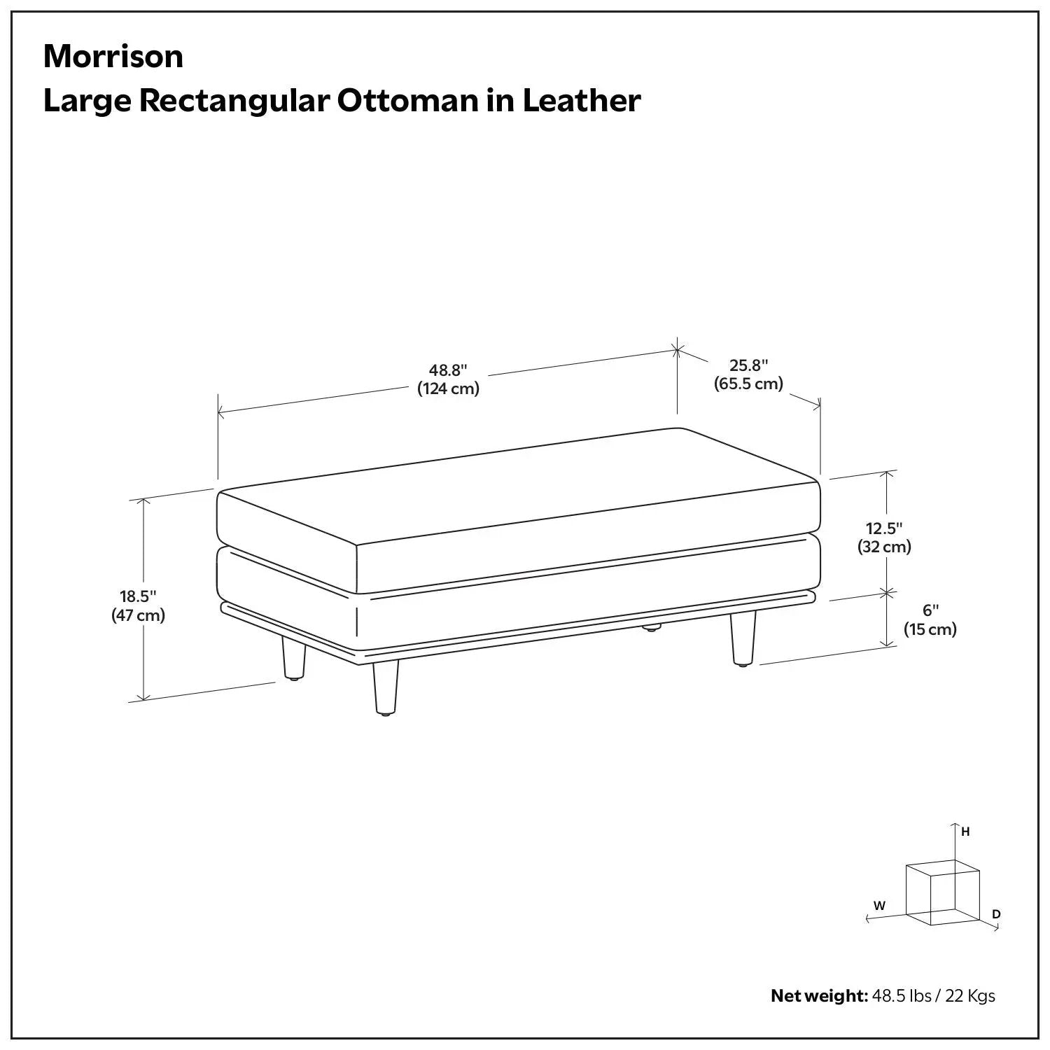 Morrison - Handcrafted Ottoman by HouseOfZazla