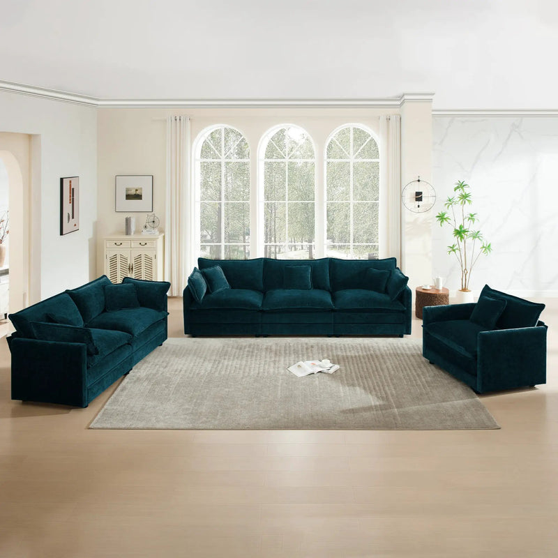 Modern 3 Piece Sofa Couch Set by HouseOfZazla