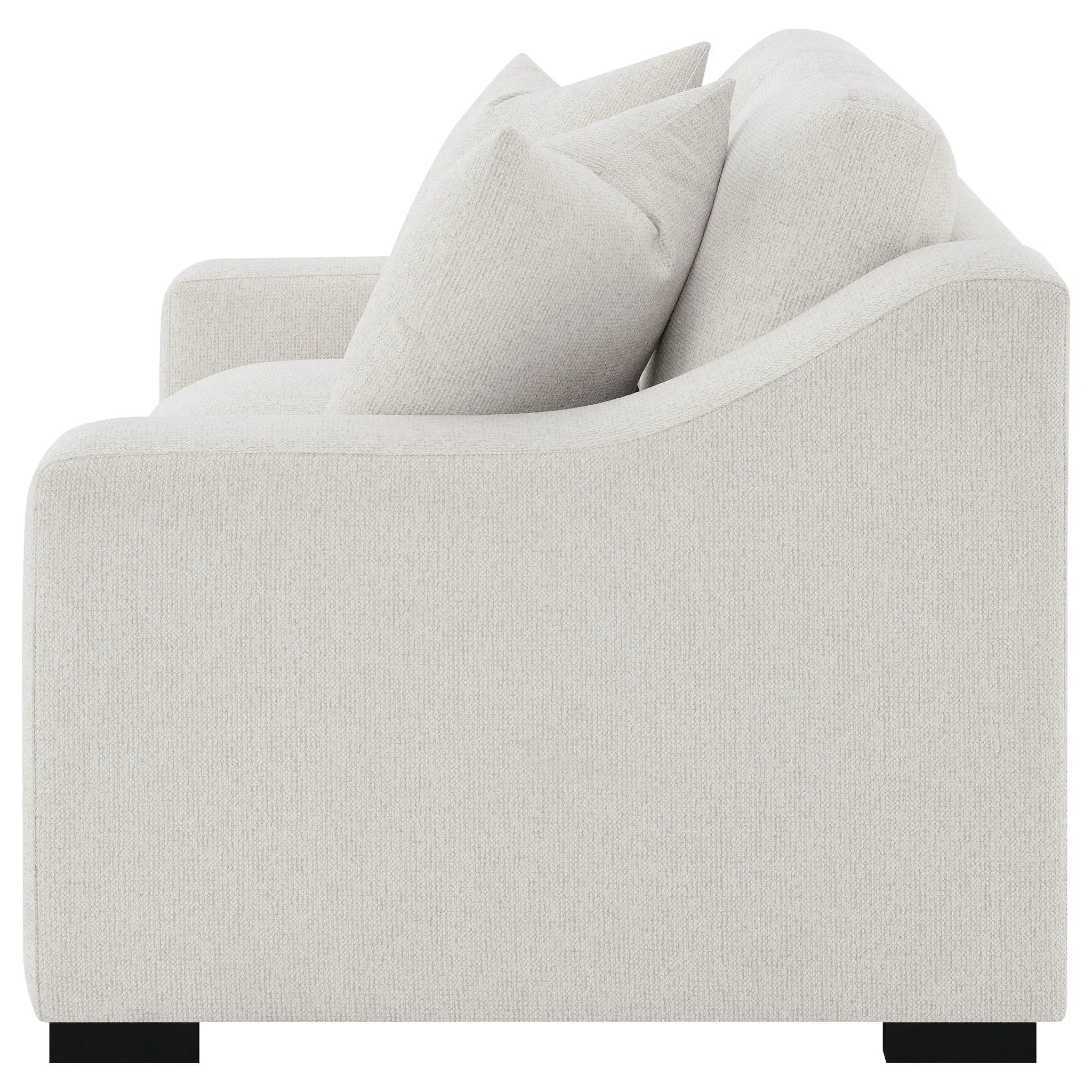 Ashlyn Fabric Upholstered Track Arm Loveseat Sand by Unique Piece Furniture