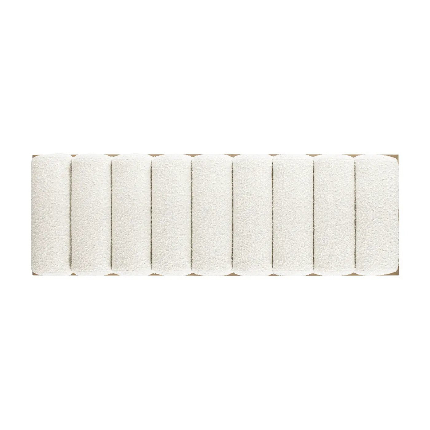 Bella - Upholstered Modern Accent Bench - Ivory White by HouseOfZazla