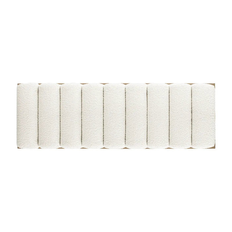 Bella - Upholstered Modern Accent Bench - Ivory White by HouseOfZazla