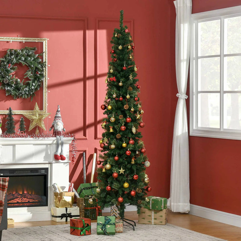 HOMCOM 7.5 Foot Pencil Artificial Christmas Tree by HouseOfZazla