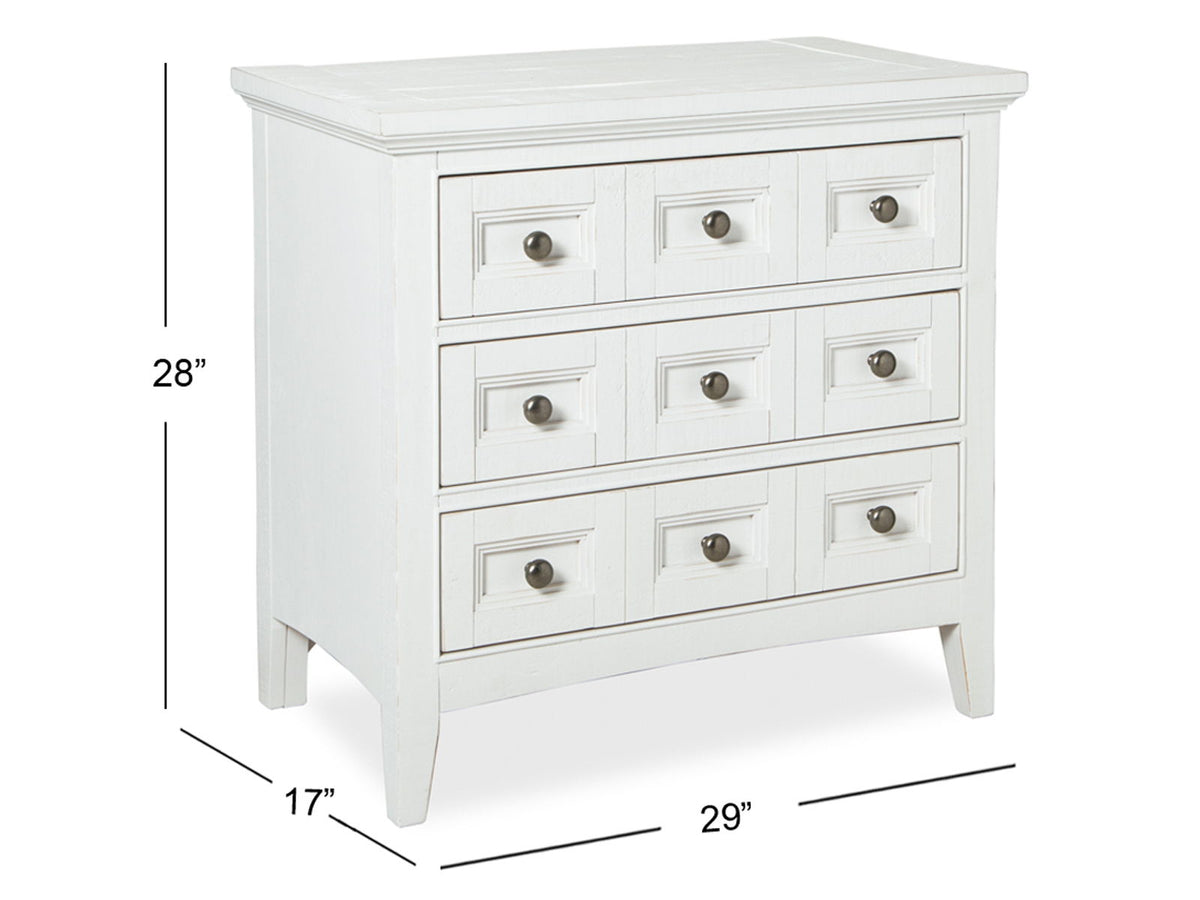 Heron Cove - Two Tone Drawer Nightstand - Chalk White And Dovetail Gray, photo 2 of 3