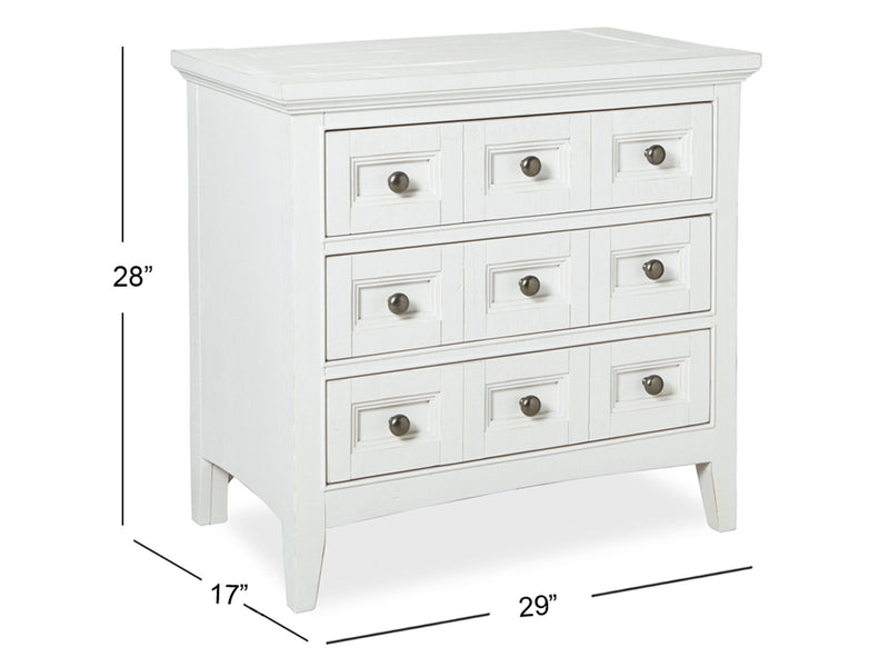 Heron Cove - Two Tone Drawer Nightstand - Chalk White And Dovetail Gray, photo 2 of 3