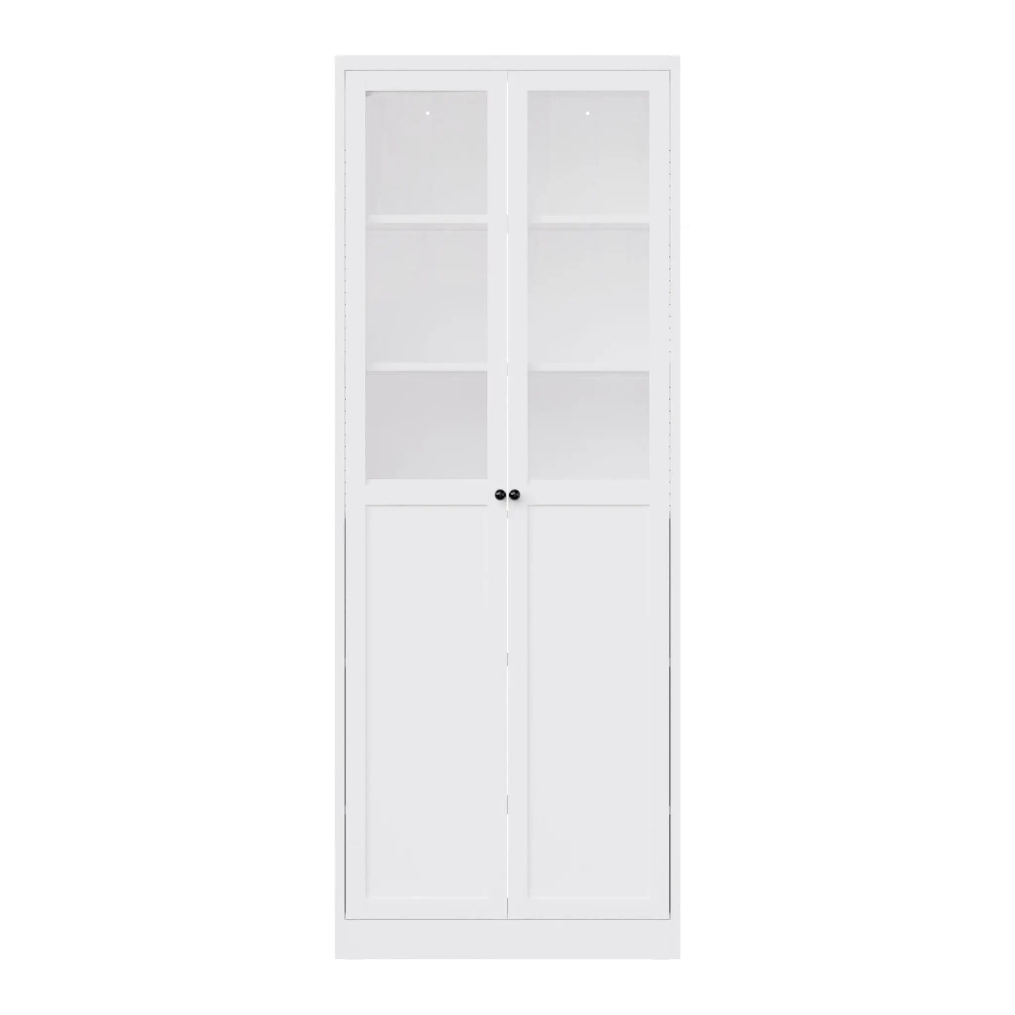 Tall Metal Kitchen Pantry Cabinet With Adjustable Shelves And Silent Magnetic Doors - White by HouseOfZazla