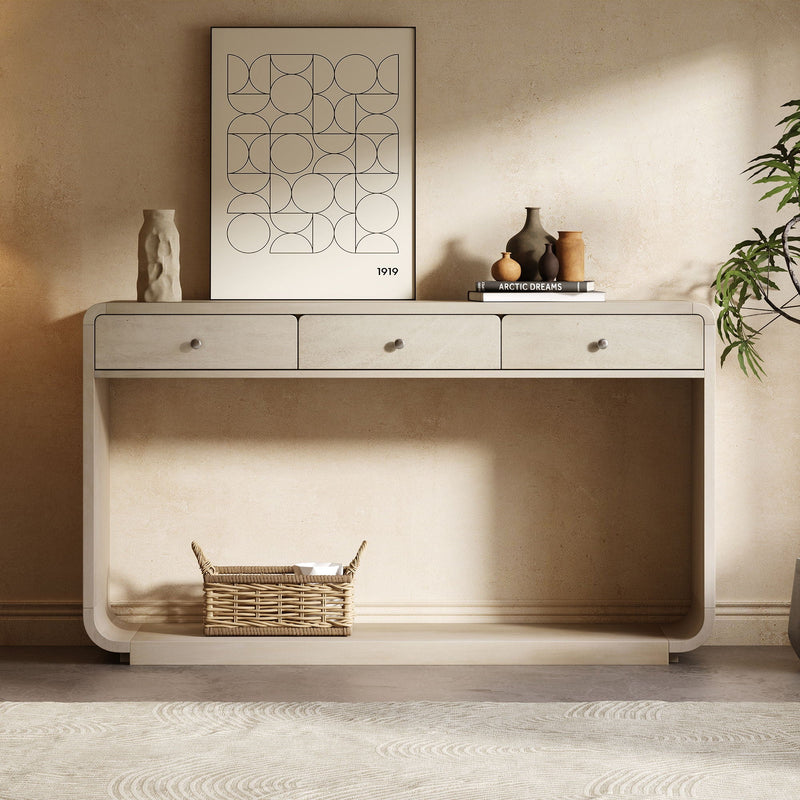 Console Table With 3 Drawers And Display Shelf by HouseOfZazla