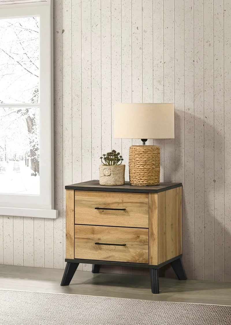 Kaywood 2-drawer Nightstand Bedside Table Natural Pine by Unique Piece Furniture