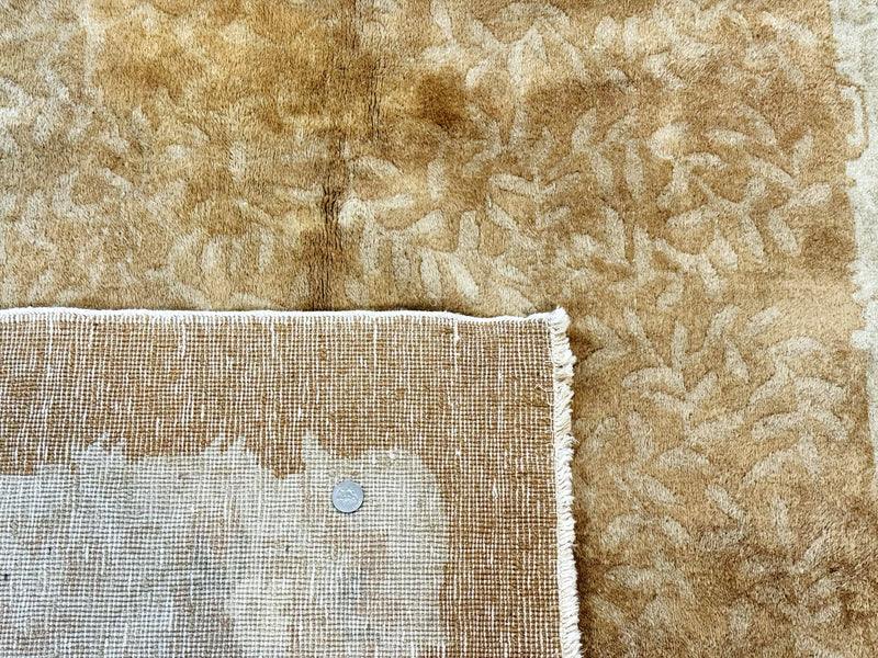 Chinese Peking Rug 5x7, Golden-Tan, Vintage Chinese Wool Carpet by Jewel Rugs