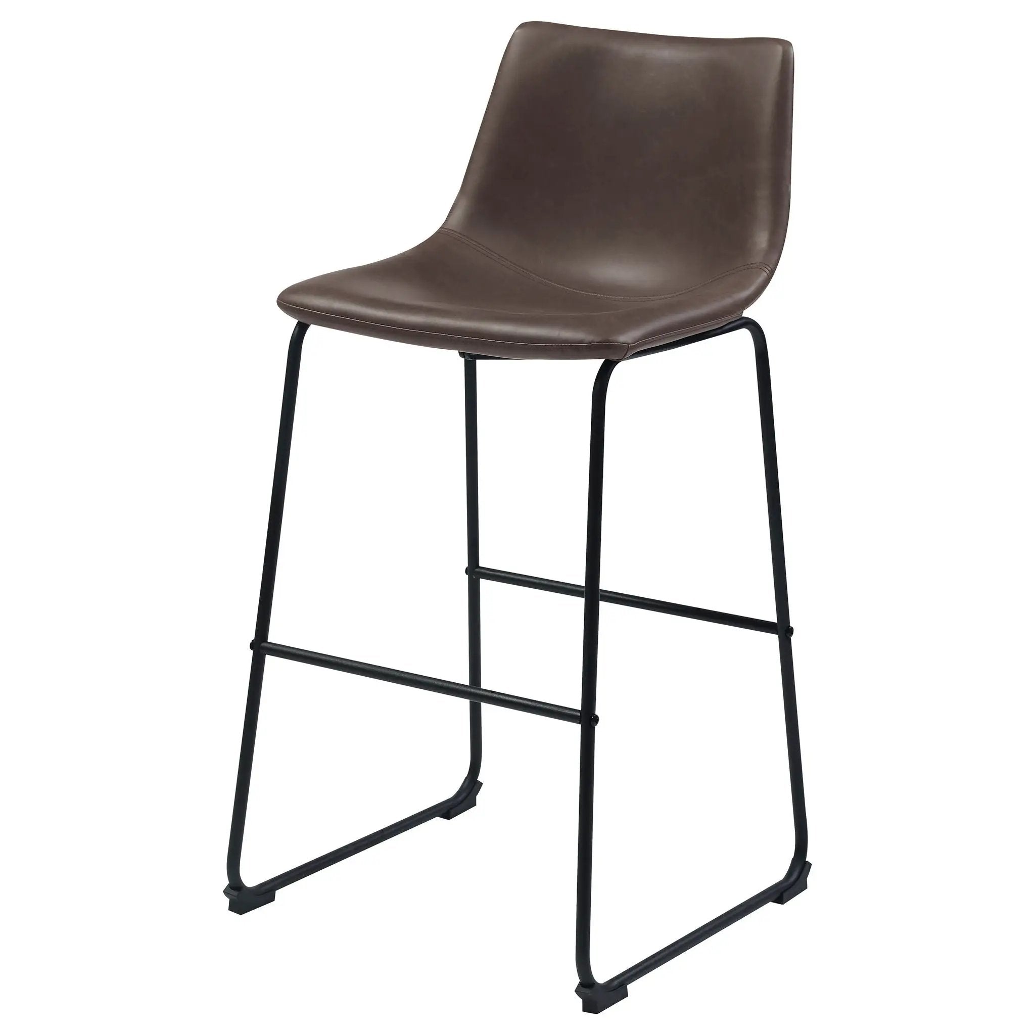 Michelle Upholstered Bar Chair Brown (Set of 2) by Unique Piece Furniture
