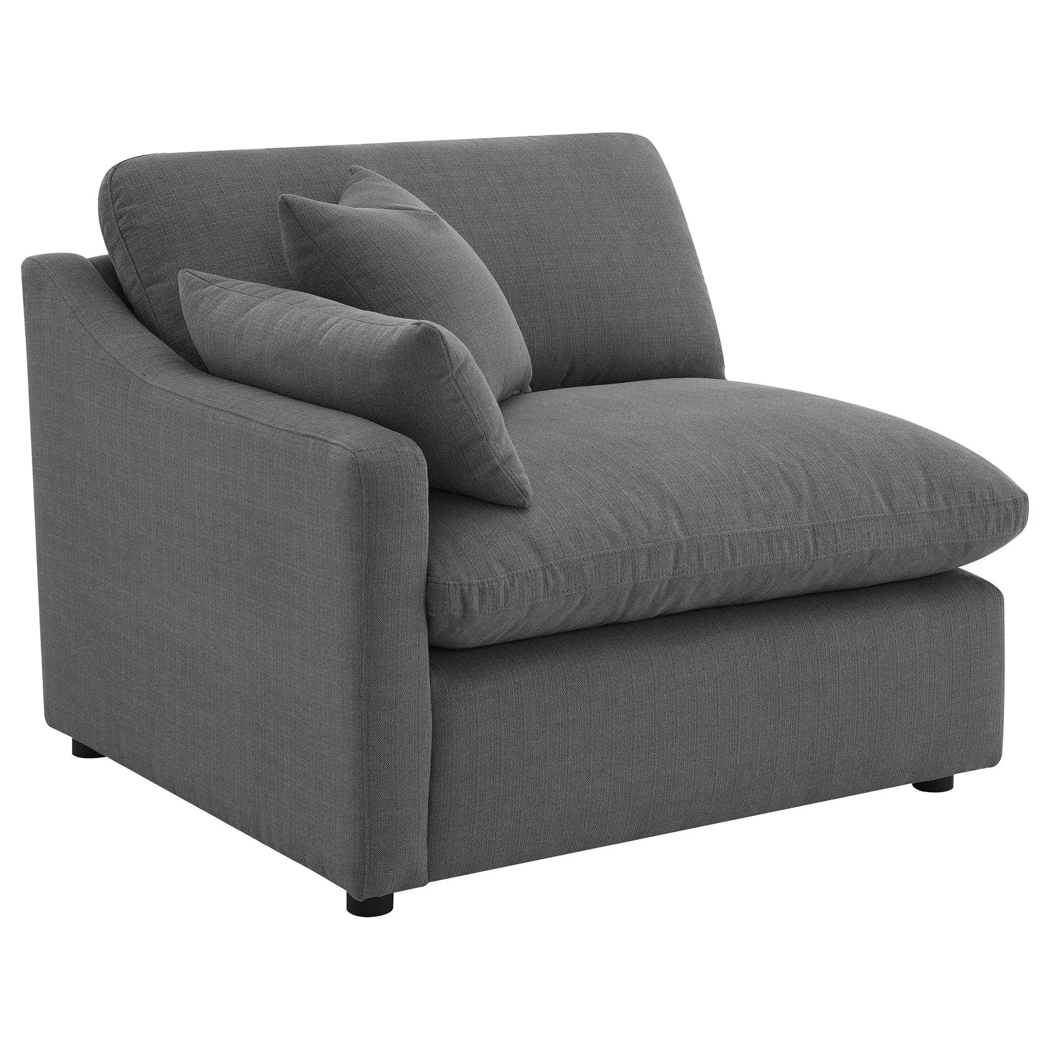 Hobson 4-piece Upholstered Modular Sectional Sofa Charcoal by Unique Piece Furniture