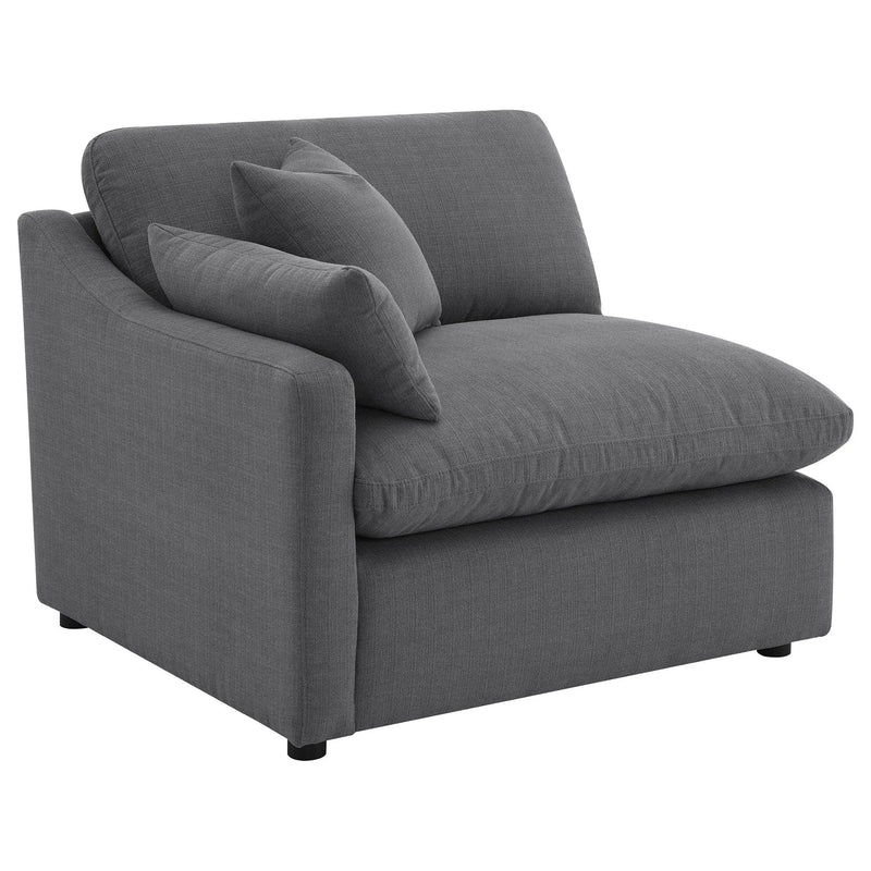 Hobson 4-piece Upholstered Modular Sectional Sofa Charcoal by Unique Piece Furniture