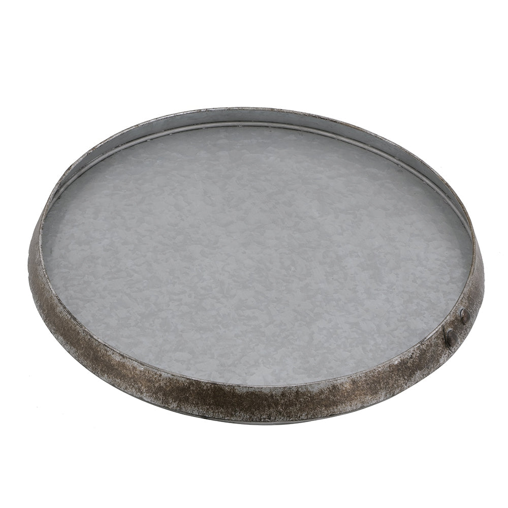Galvanized Drum Side Table with Removable Lid - Gray, photo 4 of 10