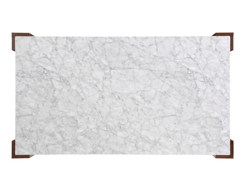 Hettie - Dining Table With Engineered Stone Top - Brown by HouseOfZazla