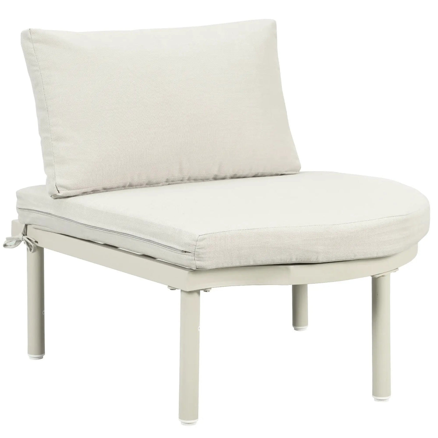 6 Piece Patio Set, Half Moon Outdoor Sectional Sofa With 2 High Low Coffee Tables, 4 Pillows & Cushions by HouseOfZazla