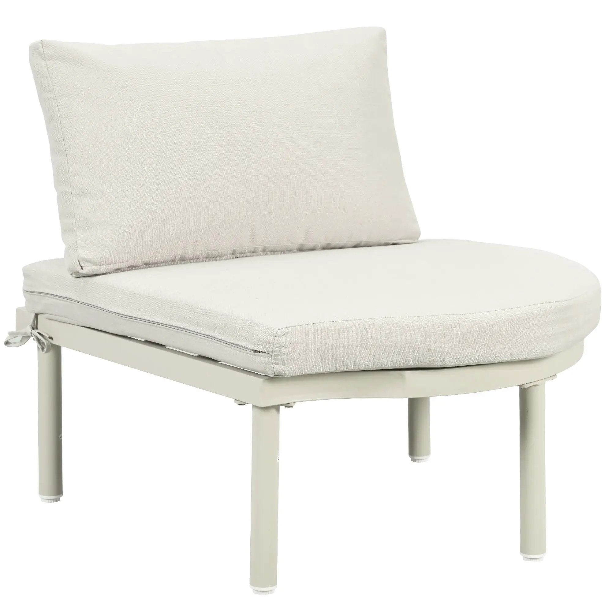6 Piece Patio Set, Half Moon Outdoor Sectional Sofa With 2 High Low Coffee Tables, 4 Pillows & Cushions by HouseOfZazla