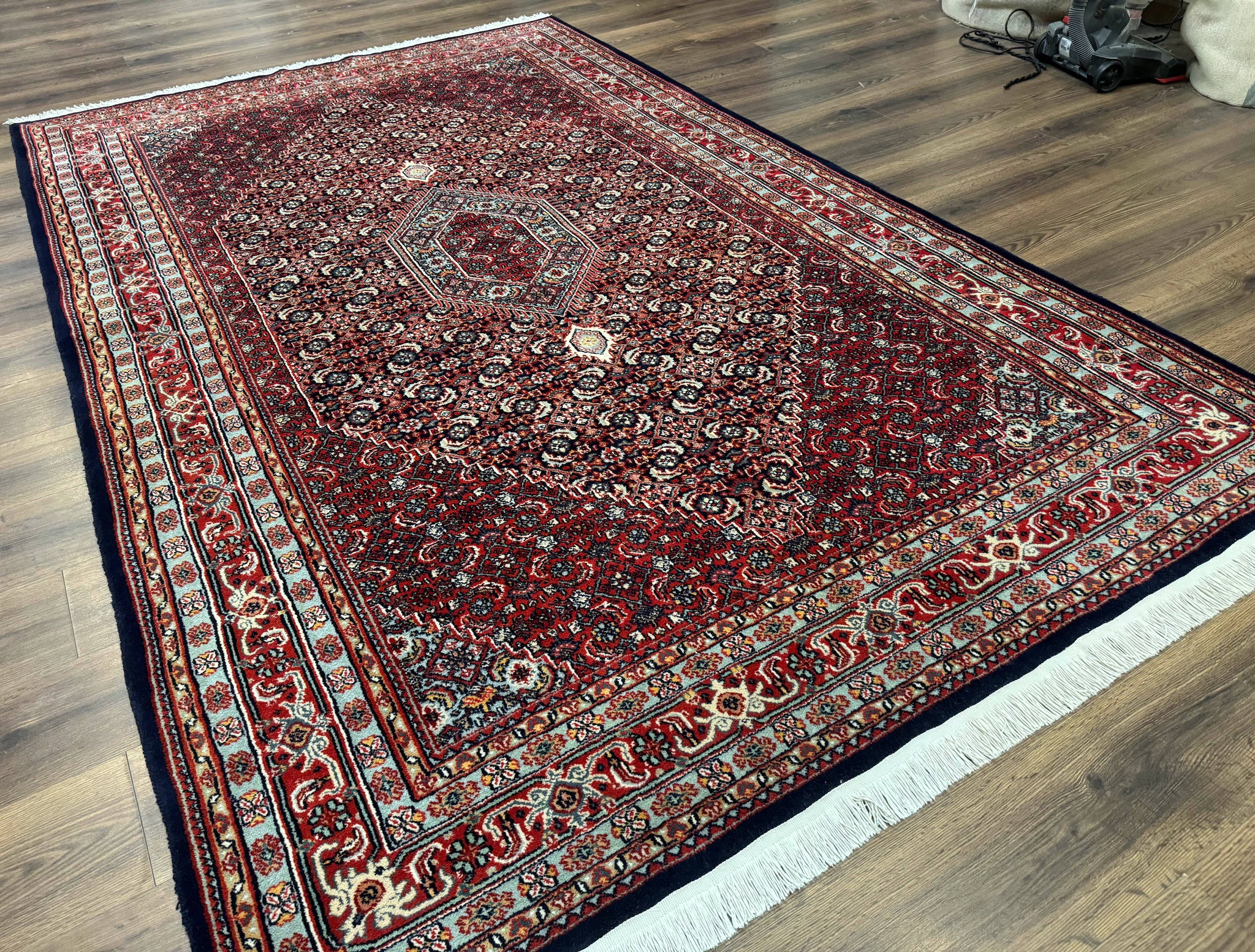 Indo Persian Bijar Rug 6x9, Hand Knotted Wool Carpet by Jewel Rugs