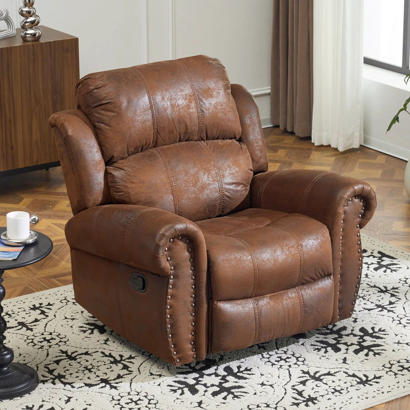 Wide Standard Manual Glider Recliner by Unique Piece Furniture
