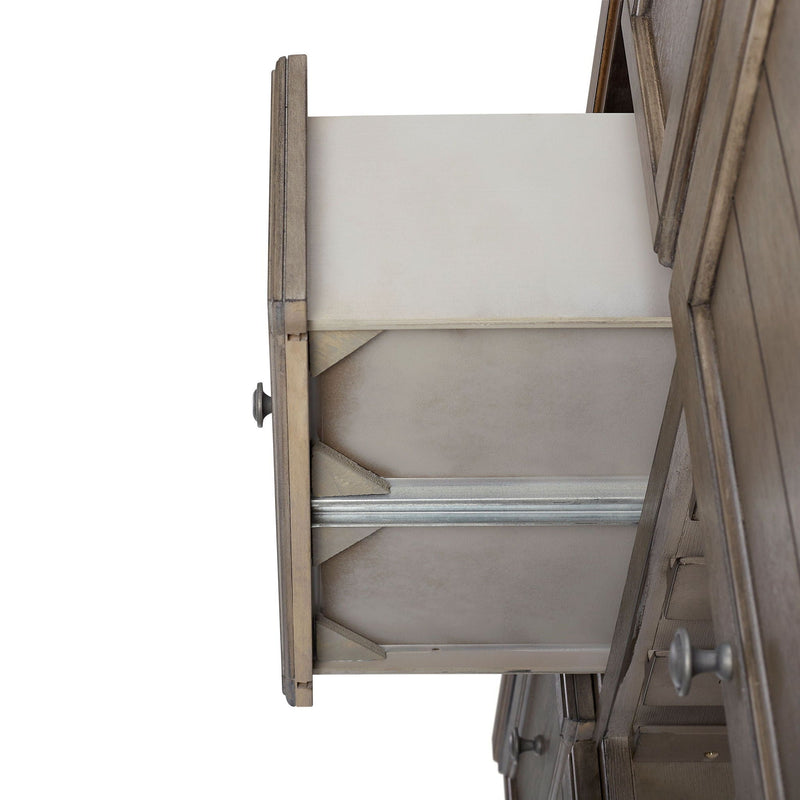 Rustic 2 Tone Server with Wine Storage - Gray, photo 6 of 7
