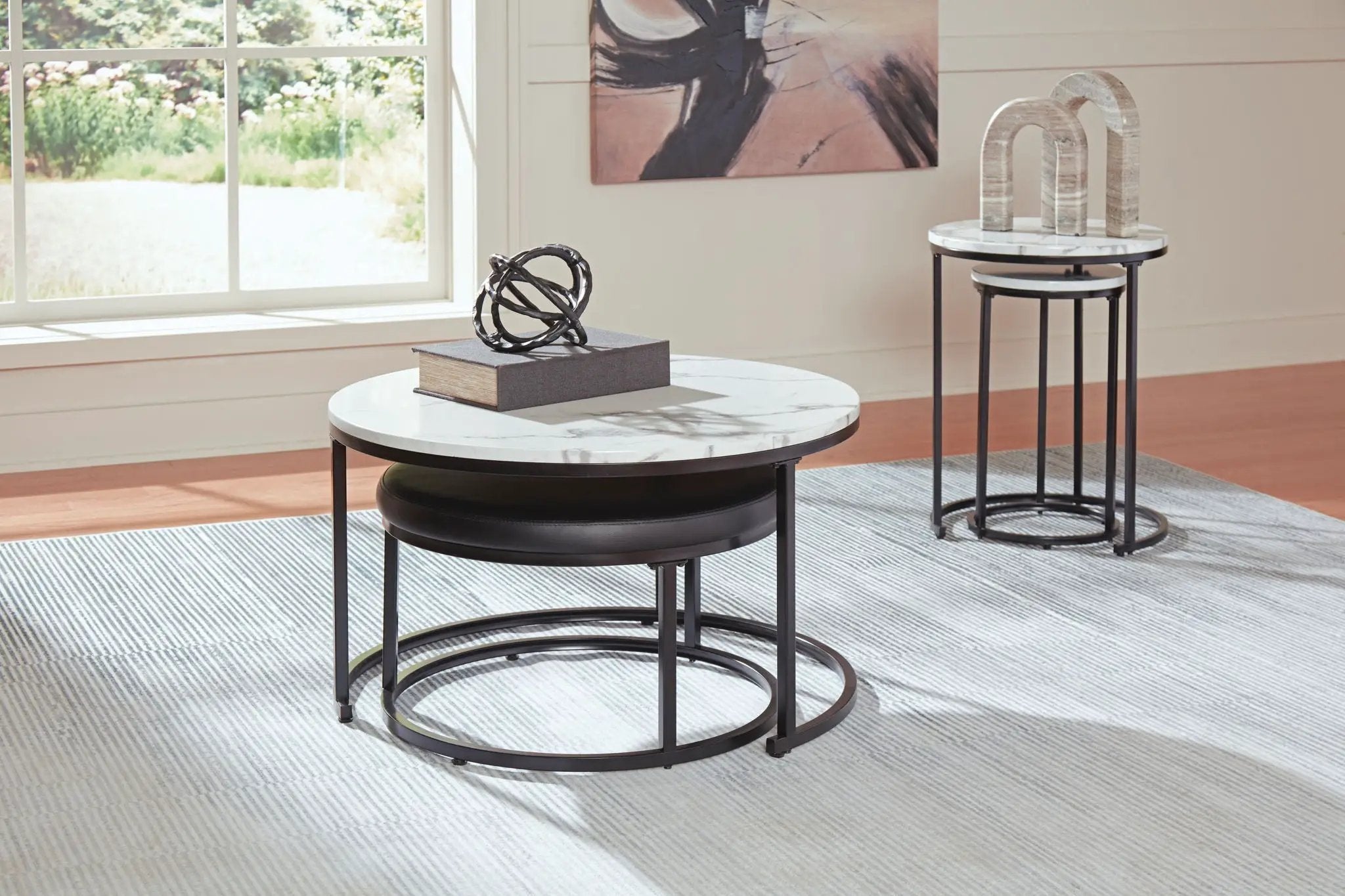Jusmour - Occasional Nesting Table (Set of 4) - Black / White by Unique Piece Furniture