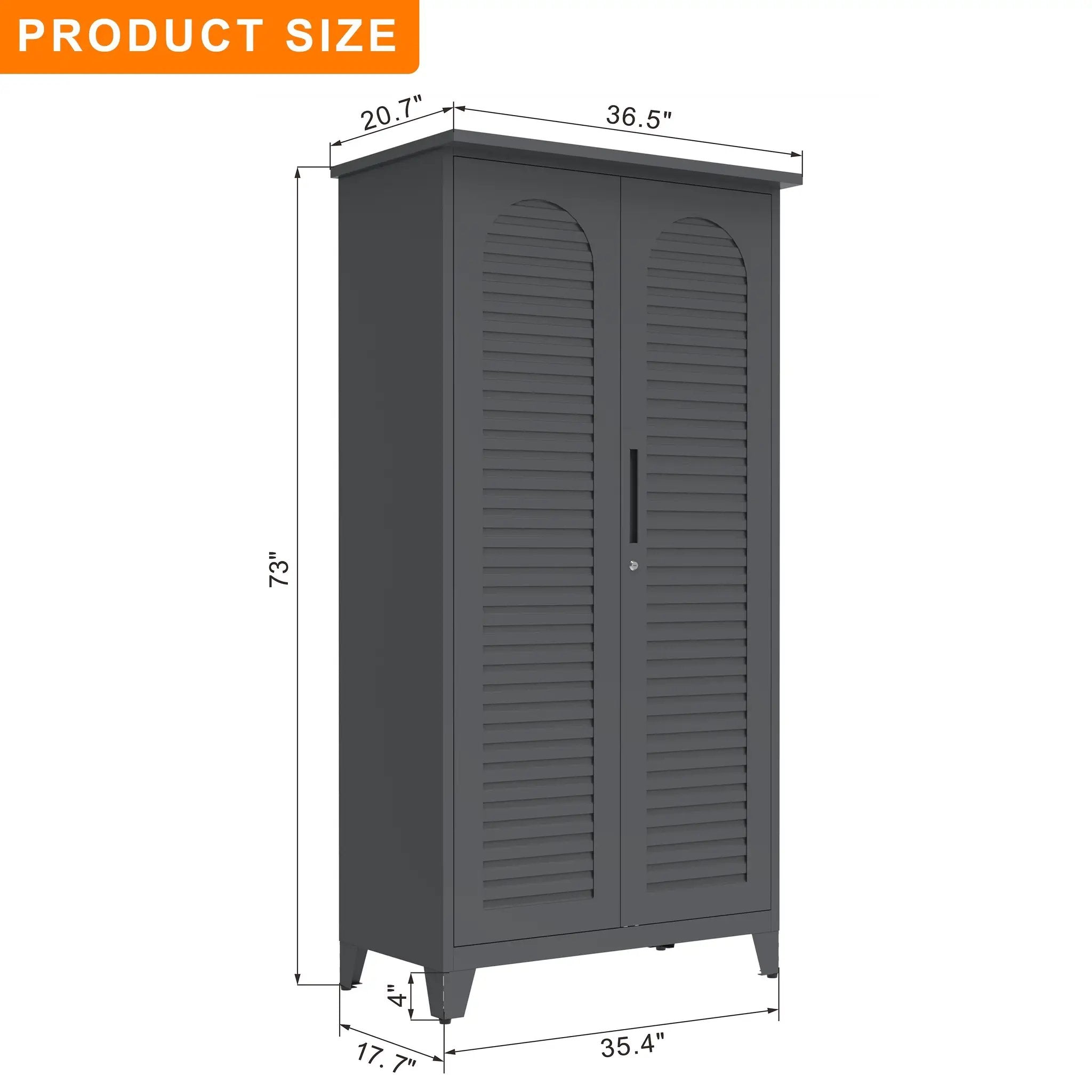 73'' Tall Metal Tool Storage Cabinet by HouseOfZazla