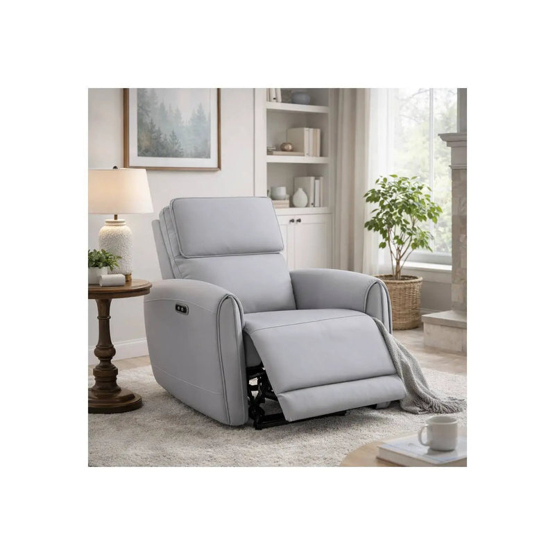 Jeromie - Power Motion Recliner With USB Port - Gray by Unique Piece Furniture