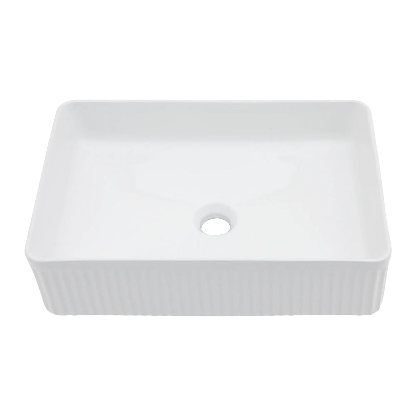 Modern Ceramic Rectangular Vessel Bathroom Sink by HouseOfZazla