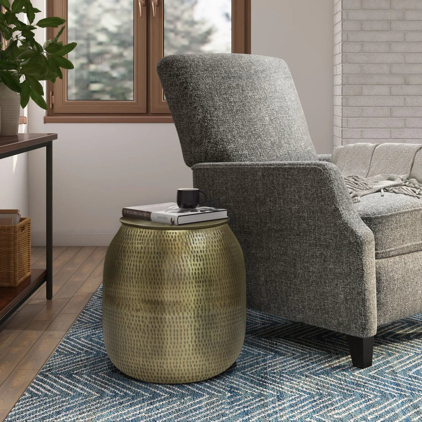 Griffen - Handcrafted Metal Storage Accent Table by HouseOfZazla