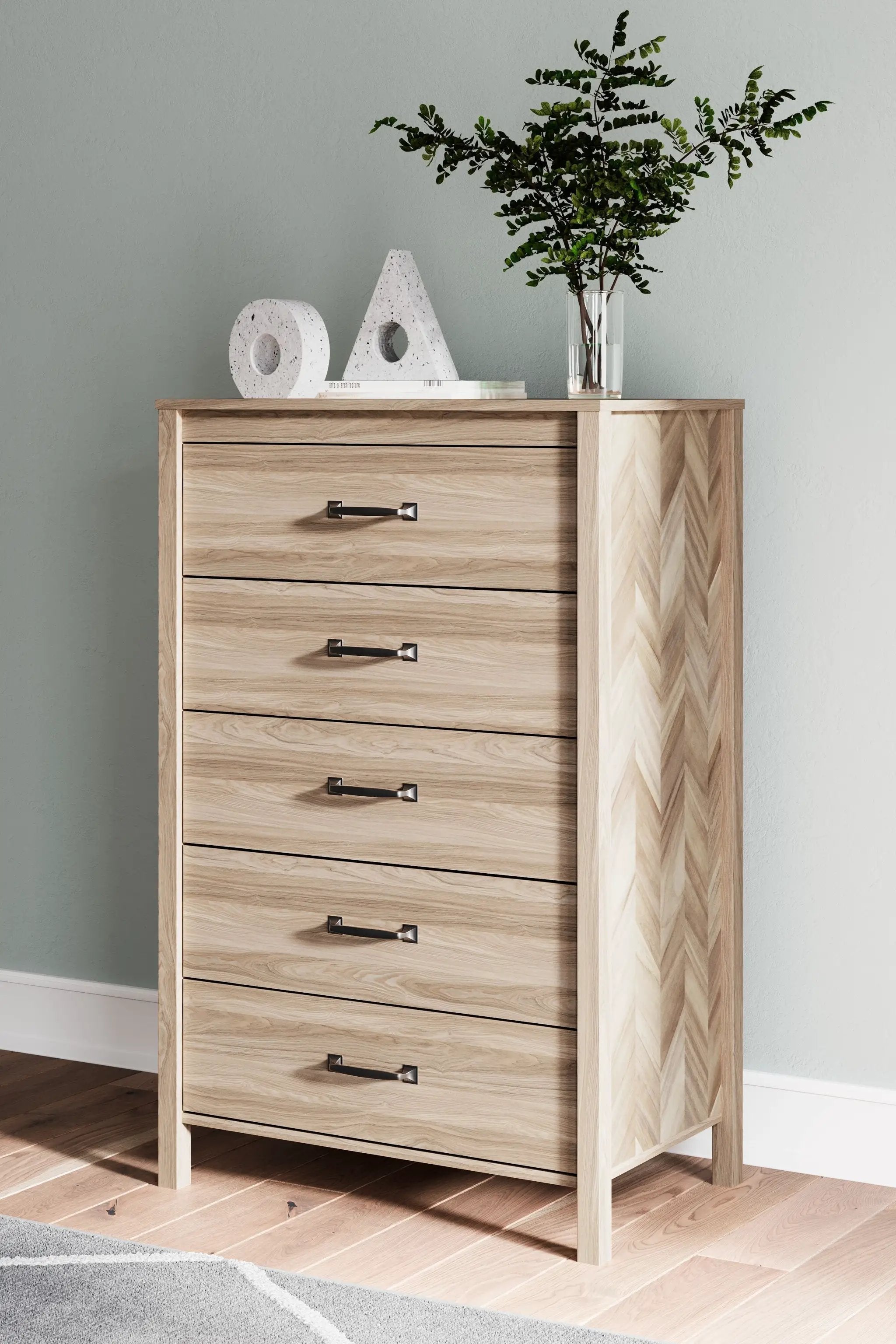 Battelle - Five Drawer Chest - Tan by Unique Piece Furniture