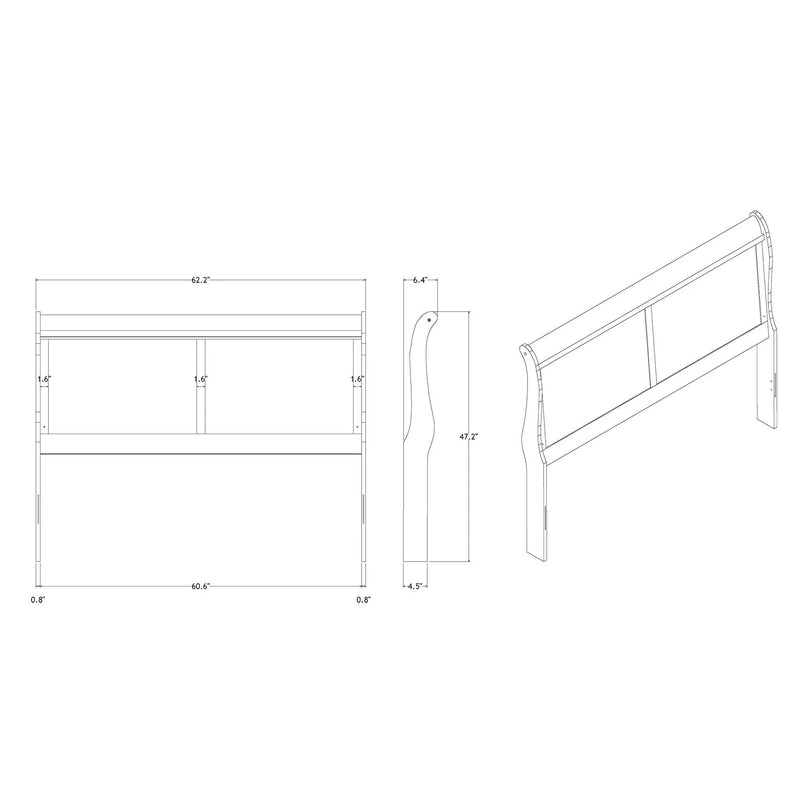 Charlston - Modern Sleigh Design Bed With LED by Unique Piece Furniture