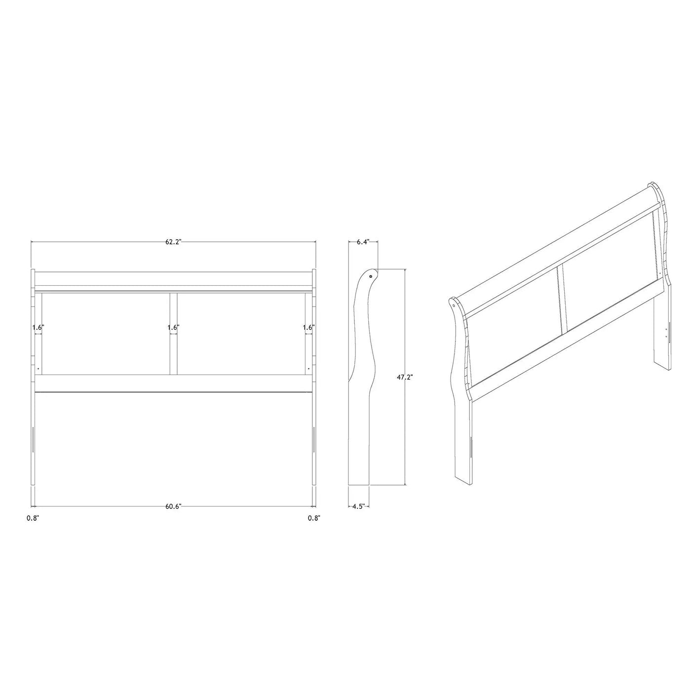 Charlston - 5 Piece Bedroom Set With LED Headboard by HouseOfZazla