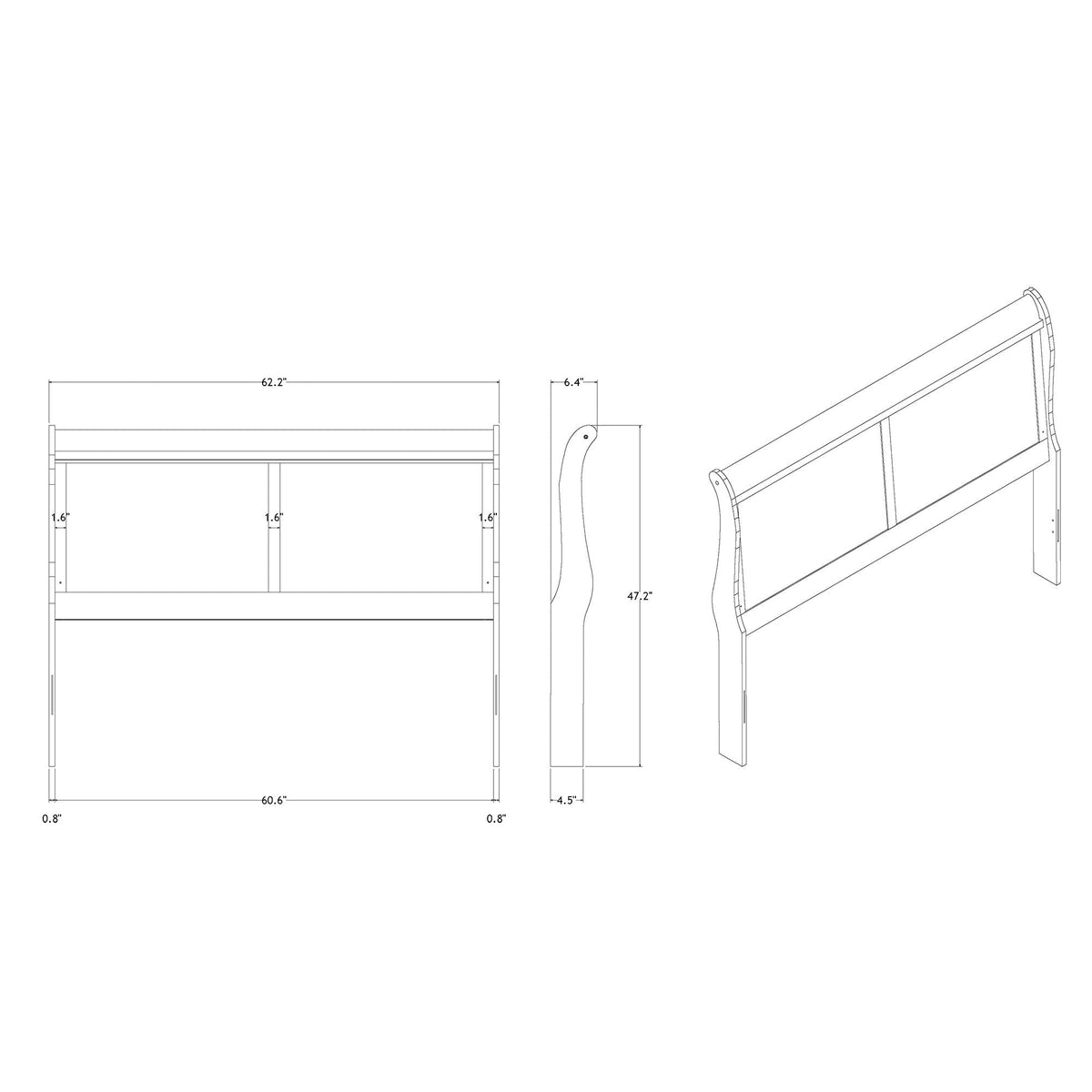 Modern Sleigh Bed with LED Lighting - Blue or White, photo 13 of 24