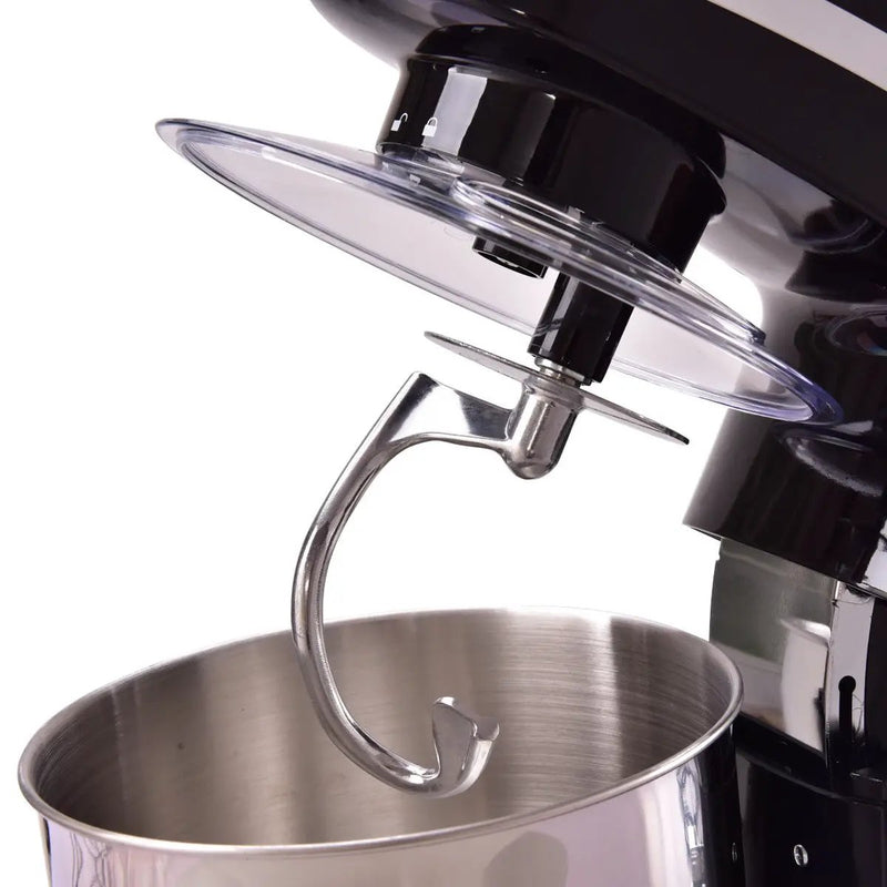 800 W 5.3 Quart Electric Food Stand Mixer with Stainless Steel Bowl-Black by DirectDeals