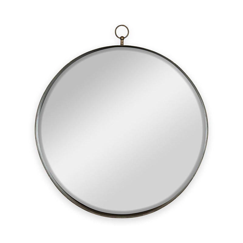 Round Mirror with Iron Frame - Gray, photo 5 of 7