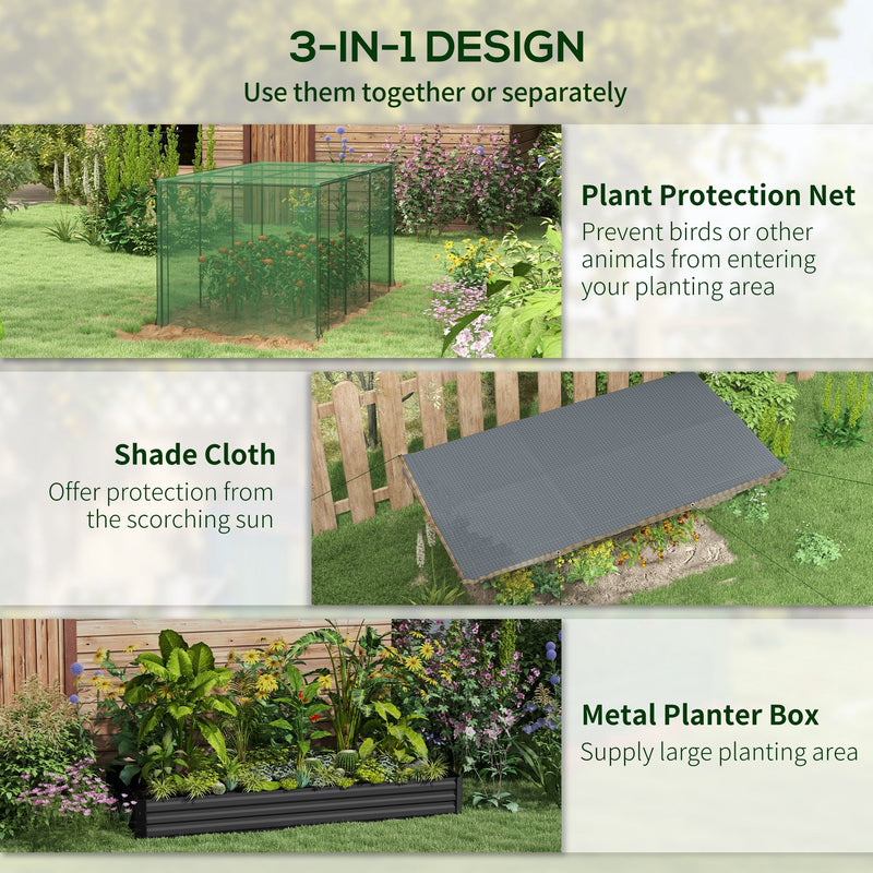 Galvanized Raised Garden Bed with Crop Cage and Shade Cloth, photo 6 of 10