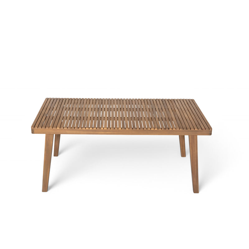 7-Piece Outdoor Patio Dining Set, 69" Acacia Wood Rectangular Table & 6 Chairs by HouseOfZazla