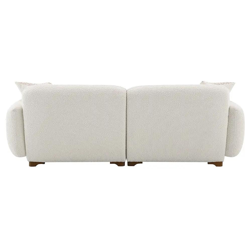 Darius - Sofa With 2 Pillows - Beige Boucle by Unique Piece Furniture