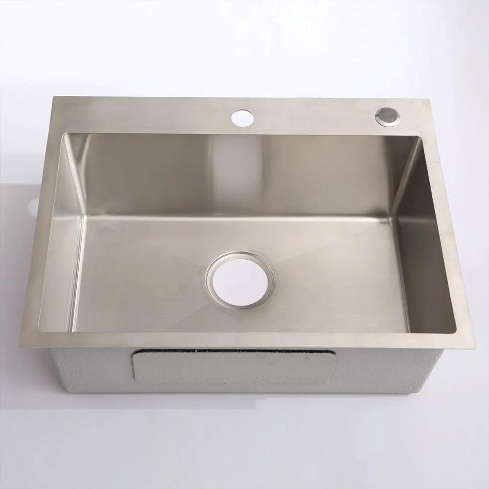 24" Stainless Steel Washing Sink With Faucet Hoses And Drain Head Only (Update) - Silver by HouseOfZazla