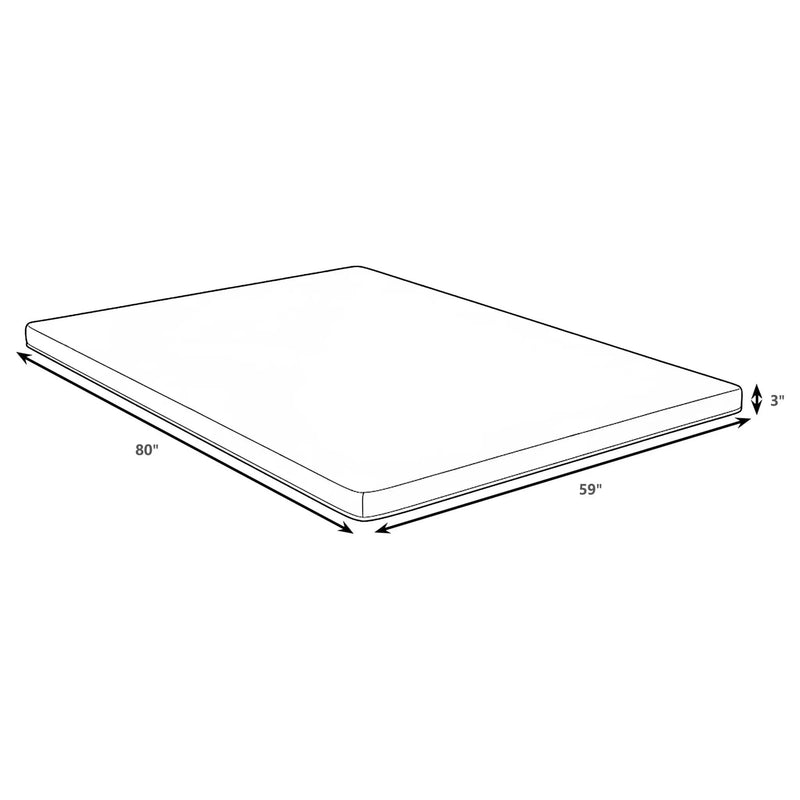 Cascade 3-inch Queen Cool Memory Foam Mattress Topper by Unique Piece Furniture