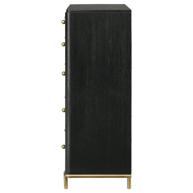 Arini 5-drawer Bedroom Chest Black by Unique Piece Furniture