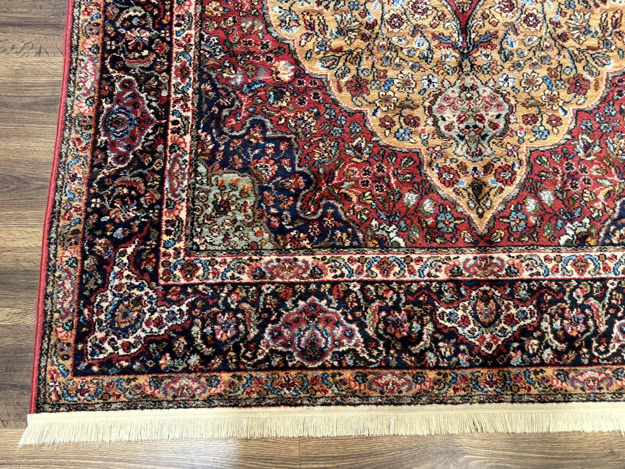 Karastan Rug 5.9 x 9 Medallion Kirman #700/718, Original 700 Series, Wool, Discontinued, Vintage by Jewel Rugs
