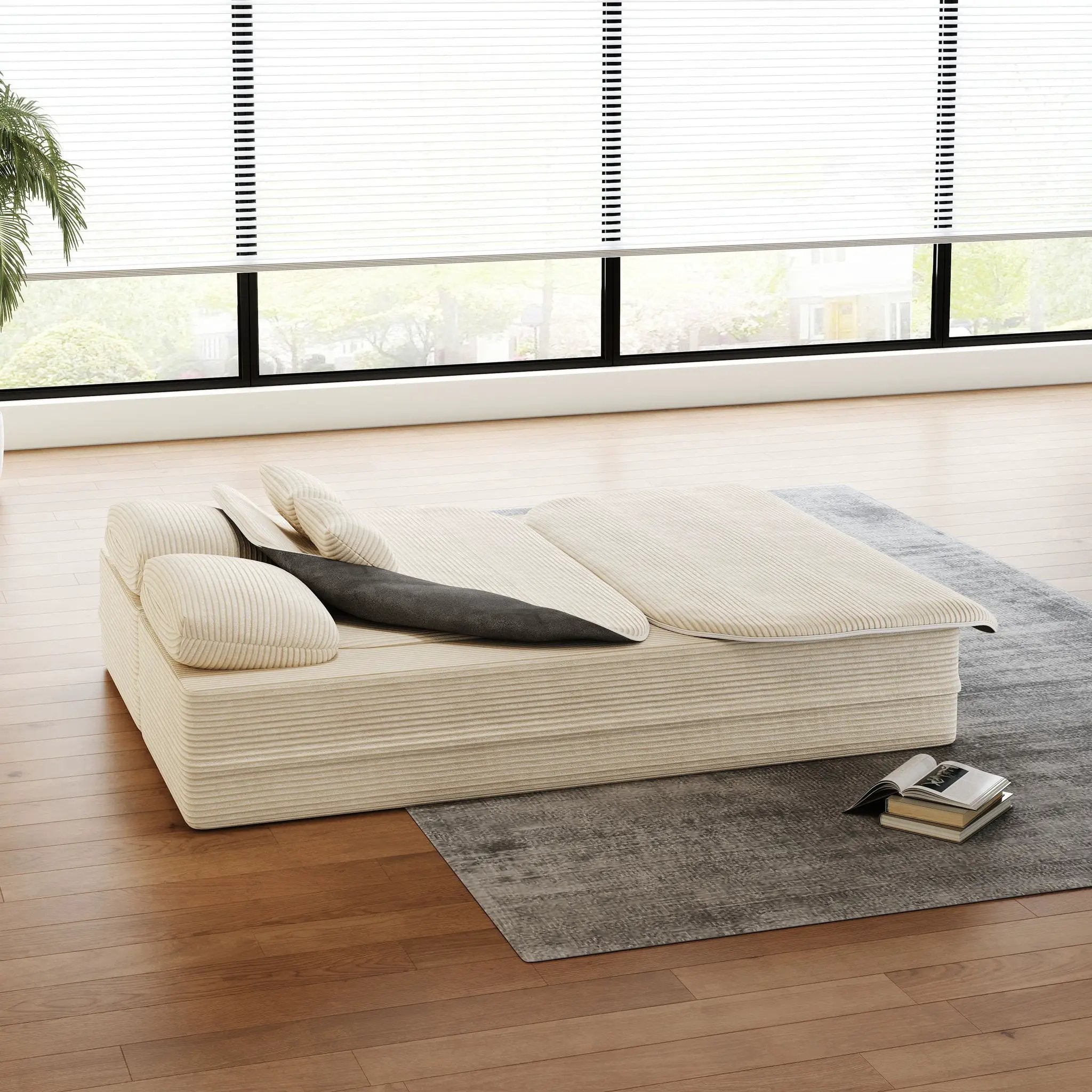 2 In 1 Foldable Sofa Bed With Multi Functional Blanket by HouseOfZazla