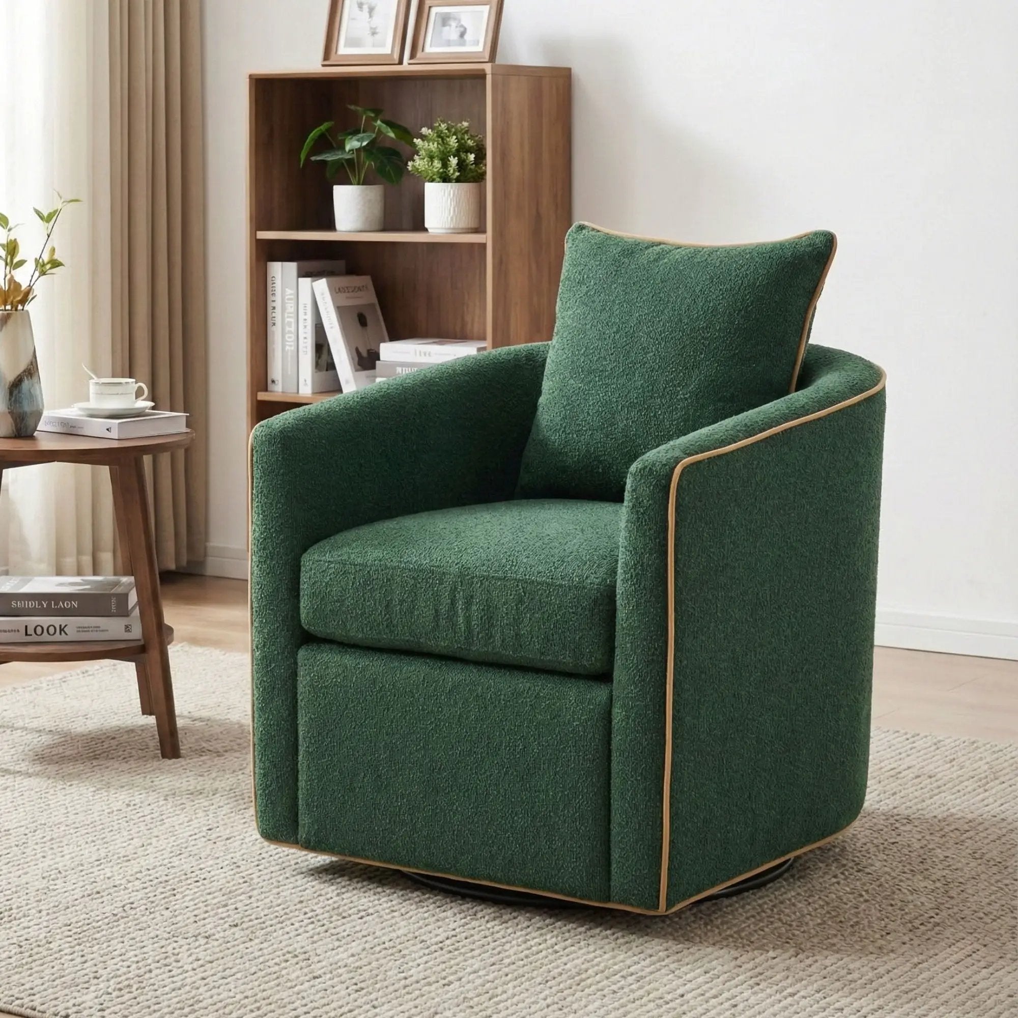 Swivel Accent Chair, Rotating Base, For Living Room by HouseOfZazla