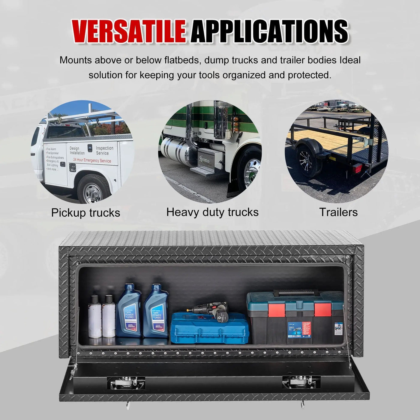 Pro Series Underbody Truck Tool Box Waterproof Storage Chest by HouseOfZazla