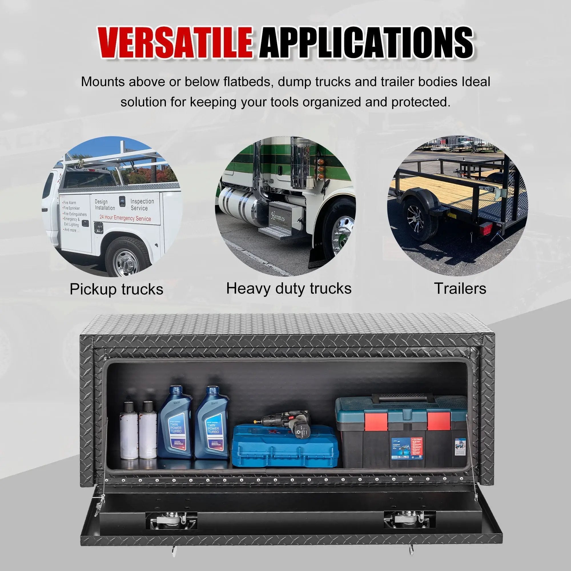 Pro Series Underbody Truck Tool Box Waterproof Storage Chest by HouseOfZazla