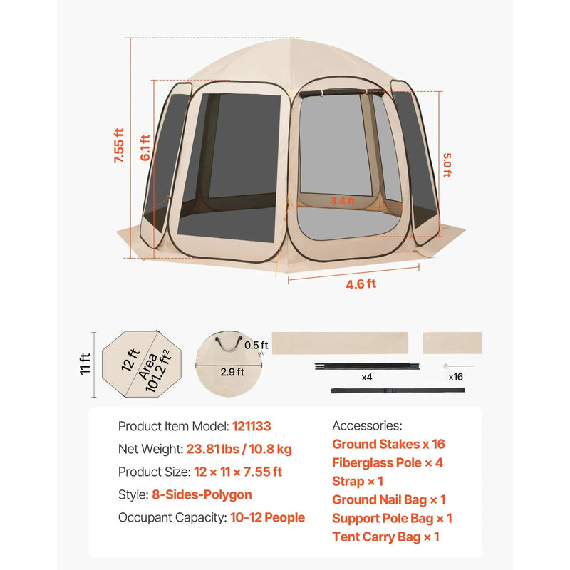 12 x 11 ft Screen House Tent by HouseOfZazla