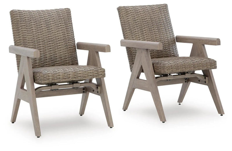 Cliff Trails - Rocking Arm Chair (Set of 2) - Beige by Unique Piece Furniture